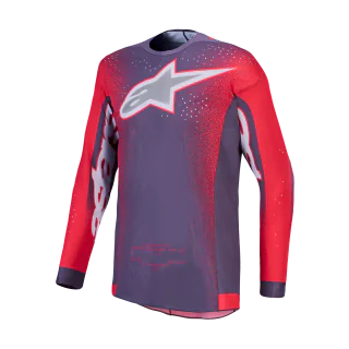 Alpinestars Motocross Jersey 2027 Supertech AFD Hiten - Graystone / Fluo Red / Light Lilac