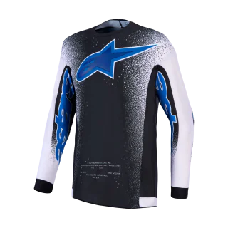 Alpinestars Motocross Jersey 2027 Supertech AFD Hiten - Black / Light Lilac / Blithe Blue