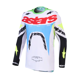 Alpinestars Motocross Jersey 2027 Supertech Dyna - Light Lilac / Fluo Green / Black