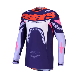 Alpinestars Motocross Jersey 2027 Supertech Dyna - Light Violet / Deep Purple / Fluo Pink