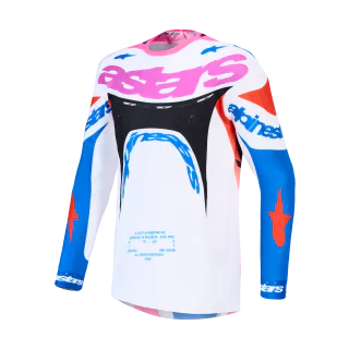 Alpinestars Motocross Gear 2027 Supertech Dyna - White / Blithe Blue / Black / Purple