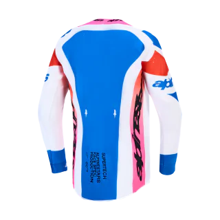 Alpinestars Motocross Jersey 2027 Supertech Dyna - White / Blithe Blue / Black / Purple