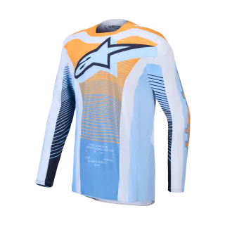 Alpinestars Motocross Jersey 2027 Techstar Maven - Dust Blue / Tangerine / Black