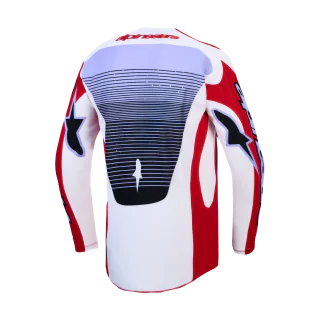 Alpinestars Motocross Jersey 2027 Techstar Maven - Fire Red / White / Lavender / Black