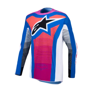 Alpinestars Motocross Gear 2027 Techstar Maven - White / Hot Coral / Blithe Blue