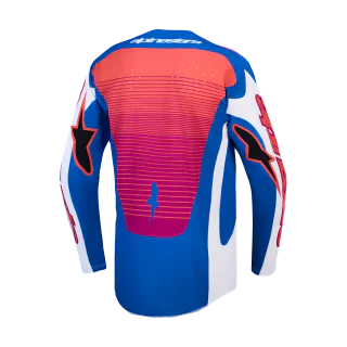 Alpinestars Motocross Jersey 2027 Techstar Maven - White / Hot Coral / Blithe Blue