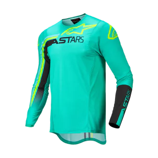 Alpinestars Motocross Jersey Supertech Blaze - Green / Black / Fluo Yellow