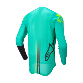 Alpinestars Motocross Jersey Supertech Blaze - Green / Black / Fluo Yellow