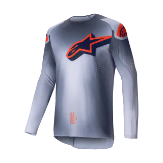 Alpinestars Motocross Jersey Supertech Lipan - Grey / Fluo Orange