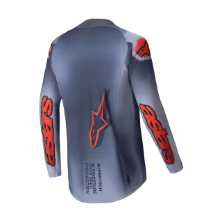 Alpinestars Motocross Jersey Supertech Lipan - Grey / Fluo Orange