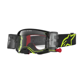 Alpinestars Motocross Goggle Roll-Off Supertech Firma - Black / Fluo Yellow - Clear