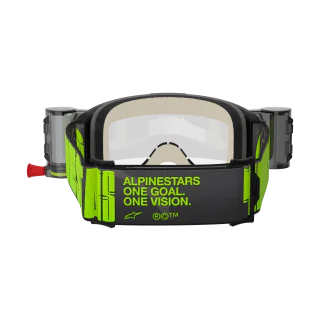 Alpinestars Motocross Goggle Roll-Off Vision 5 Hollow - Charcoal / Fluo Yellow - Clear