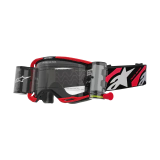 Alpinestars Motocross Goggle Roll-Off Vision 8 Luar - Red / Black - Clear