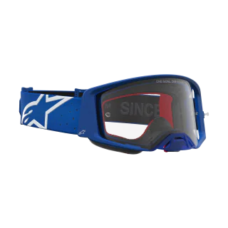 Alpinestars Motocross Goggle Supertech Vesta - Blithe Blue / White - Clear