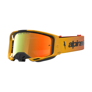 Alpinestars Motocross Goggle Vision 8 Amber - Fire Red / Black - Mirror Red