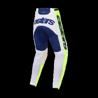 Alpinestars Motocross Pants Racer Air Riway - Light Grey / Fluo Yellow / Blue
