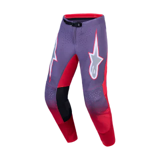 Alpinestars Motocross Pants 2027 Supertech AFD Hiten - Graystone / Fluo Red / Light Lilac