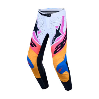 Alpinestars Motocross Pants 2027 Supertech Dyna - White / Blithe Blue / Black / Purple