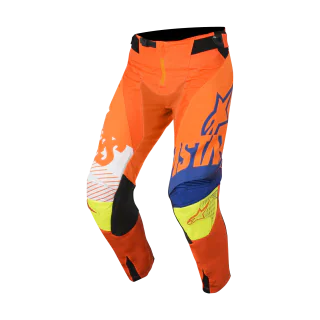 Alpinestars Motocross Pants Techstar Screamer - Orange / Blue / White