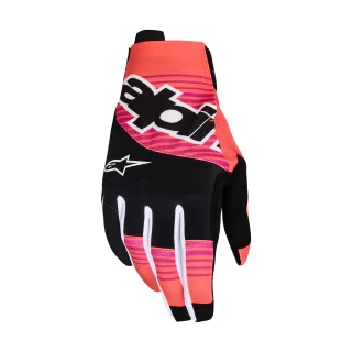 Alpinestars Motocross Gloves 2027 Techstar - Hot Coral / Black / Fuchsia