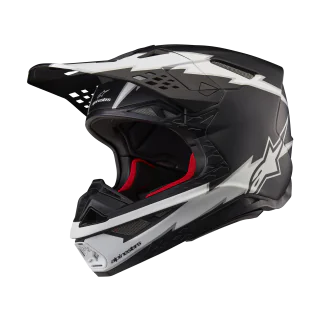 Alpinestars Motocross Helmet S-M10 Ampress - Matte Black / White
