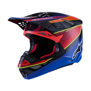 Alpinestars Motocross Helmet S-M10 Era - Blue / Red / Fluo Yellow