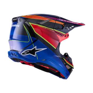 Alpinestars Motocross Helmet S-M10 Era - Blue / Red / Fluo Yellow