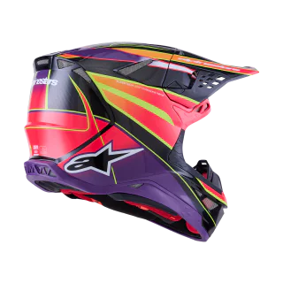 Alpinestars Motocross Helmet S-M10 Era - Pink / Violet / Fluo Yellow