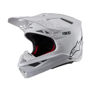 Alpinestars Motocross Helmet S-M10 Solid - Gloss White