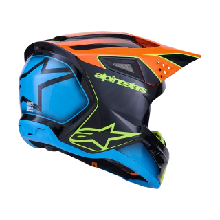 Alpinestars Motocross Helmet S-M3 Fray - Black / Orange / Fluo Yellow