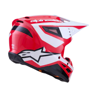 Alpinestars Motocross Helmet S-M3 Heat - Red / White / Black