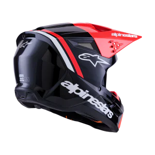 Alpinestars Motocross Helmet S-M3 Radium - Black / Fluo Red / White