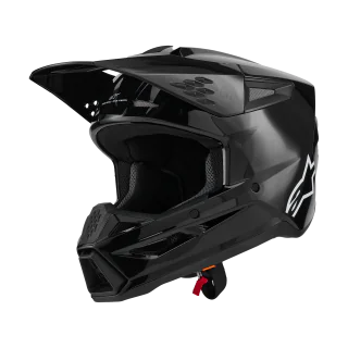 Alpinestars Motocross Helmet S-M3 Solid - Gloss Black