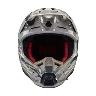 Alpinestars Motocross Helmet S-M5 Mineral - Gloss Grey / Green