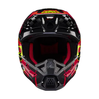 Alpinestars Motocross Helmet S-M5 Rash - Gloss Dark Grey / Red