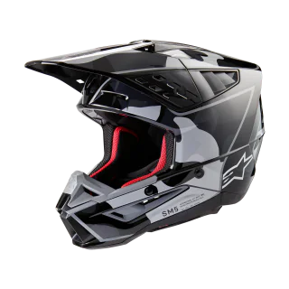 Alpinestars Motocross Helmet S-M5 Rover 2 - Gloss Black / Silver