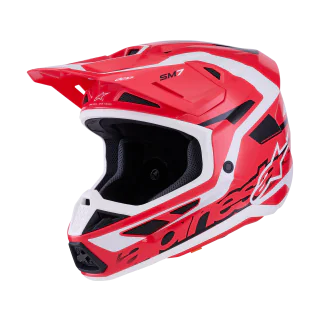Alpinestars Motocross Helmet S-M7 Deed - Red / Black / White