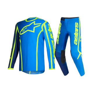 Alpinestars Motocross Gear 2026 Fluid Apex - Blue / Fluo Yellow