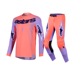 Alpinestars Motocross Gear 2026 Supertech Scenz - Hot Coral / Purple