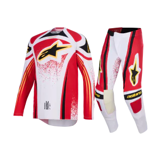 Alpinestars Motocross Gear 2026 Techstar Nomur - Light Grey / Red / Black