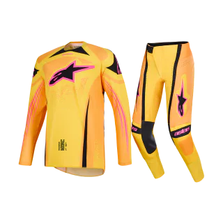Alpinestars Motocross Gear 2026 Techstar Nomur - Orange / Yellow / Pink