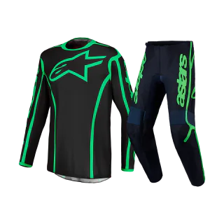 Alpinestars Motocross Gear 2027 Fluid Apex V2 - Black / Fluo Green
