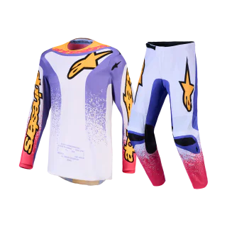 Alpinestars Motocross Gear 2027 Fluid Drag - Light Lilac / Blue / Iris / Gold