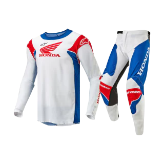 Alpinestars Motocross Gear 2027 Racer Iconic Honda - White / Blue / Red