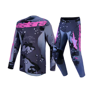 Alpinestars Motocross Gear 2027 Racer Lone - Grey Camo / Purple