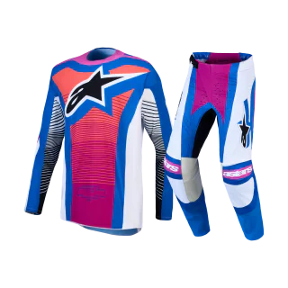 Alpinestars Motocross Gear 2027 Techstar Maven - White / Hot Coral / Blithe Blue
