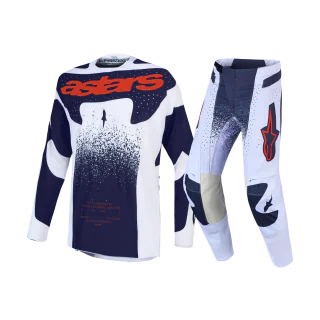 Alpinestars Motocross Gear 2027 Techstar Swan - Light Lilac / Dark Grey / Fluo Red