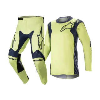 Alpinestars Motocross Gear Racer Hoen - Night Navy / Fluo Green