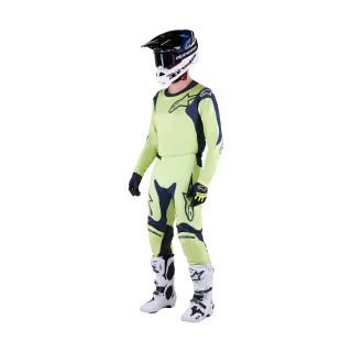 Alpinestars Motocross Gear Racer Hoen - Night Navy / Fluo Green