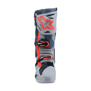 Alpinestars Motocross Boots Tech 10 Enduro - Mid Grey / Dark Grey / Fluo Red